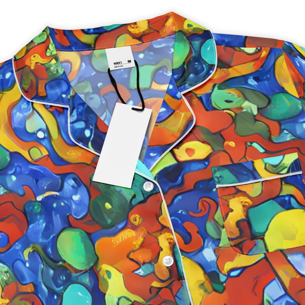 Technicolor Tide on Women's Short Sleeve Pajama Top — Product details