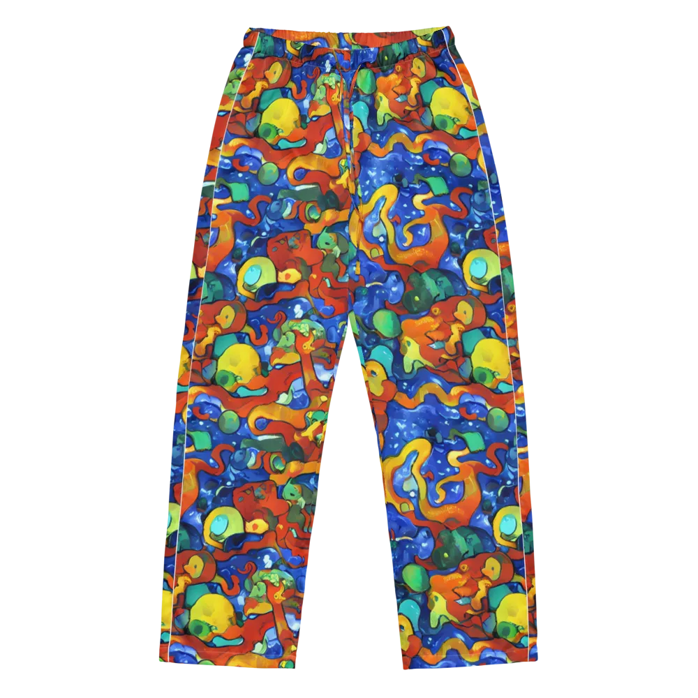 Technicolor Tide on Women's Pajama Pants — Front