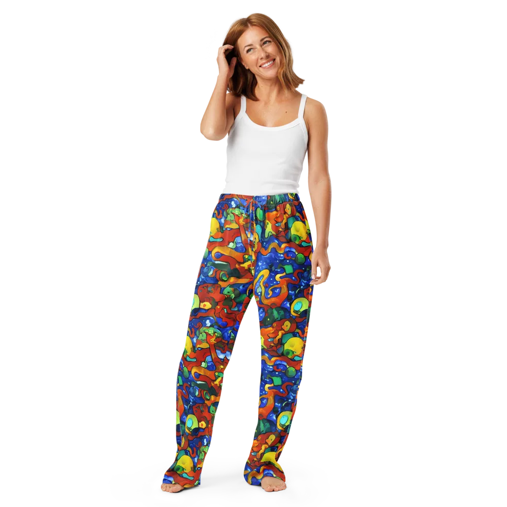 Technicolor Tide on Women's Pajama Pants — Front