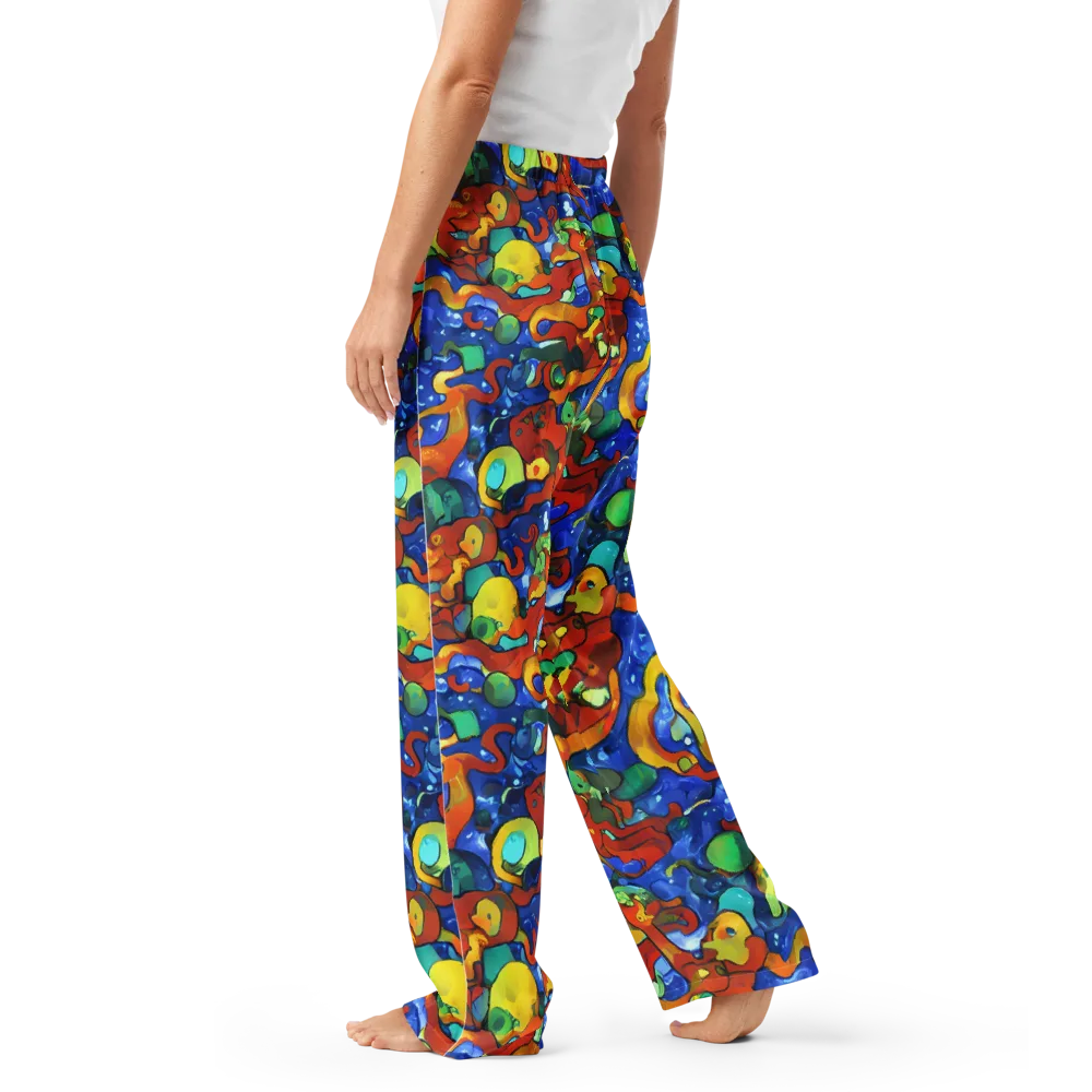 Technicolor Tide on Women's Pajama Pants — Left