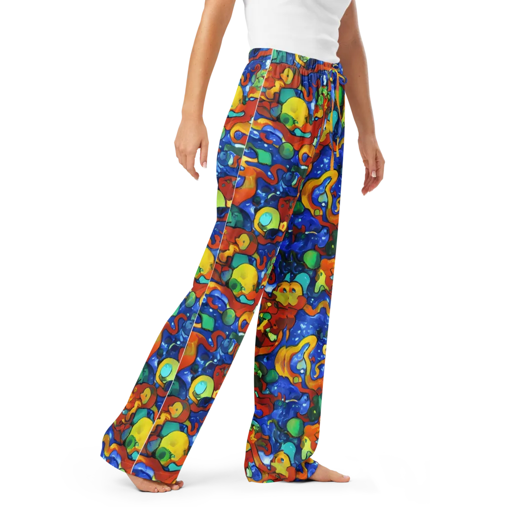 Technicolor Tide on Women's Pajama Pants — Right Front