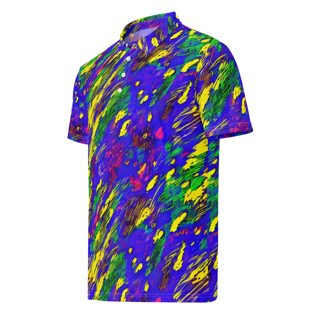 Painted Lightning on Men's Slim Fit Polo Shirt — Left Front