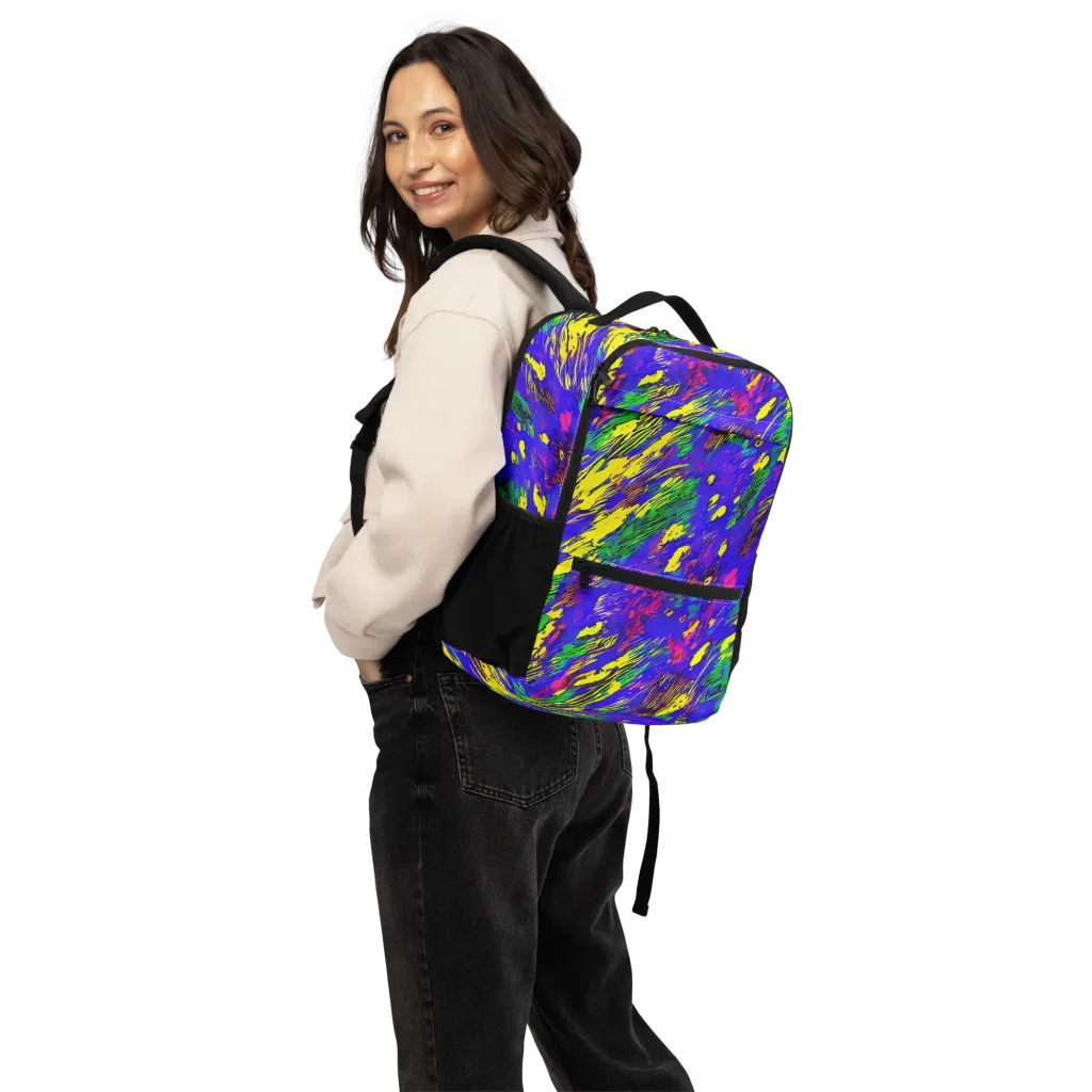 Painted Lightning on Utility Backpack — Back