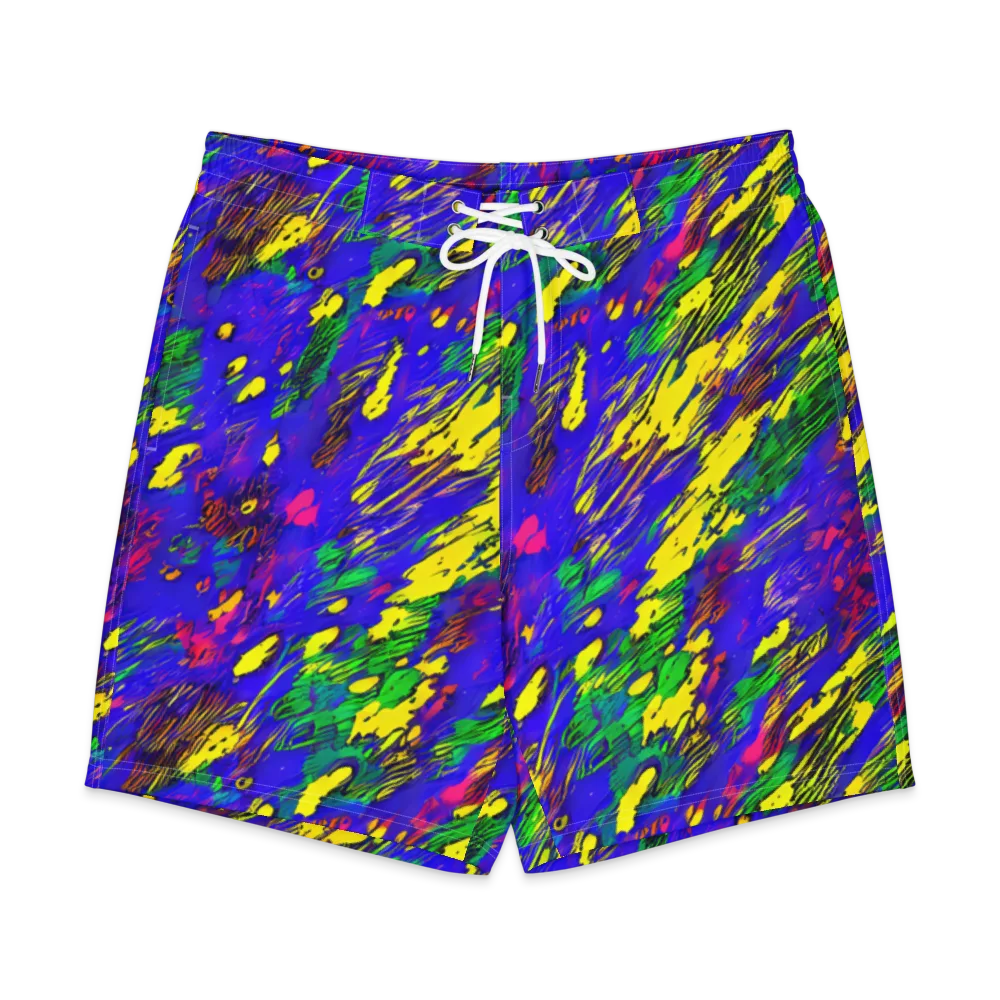 Painted Lightning on Men's Board Shorts — Front