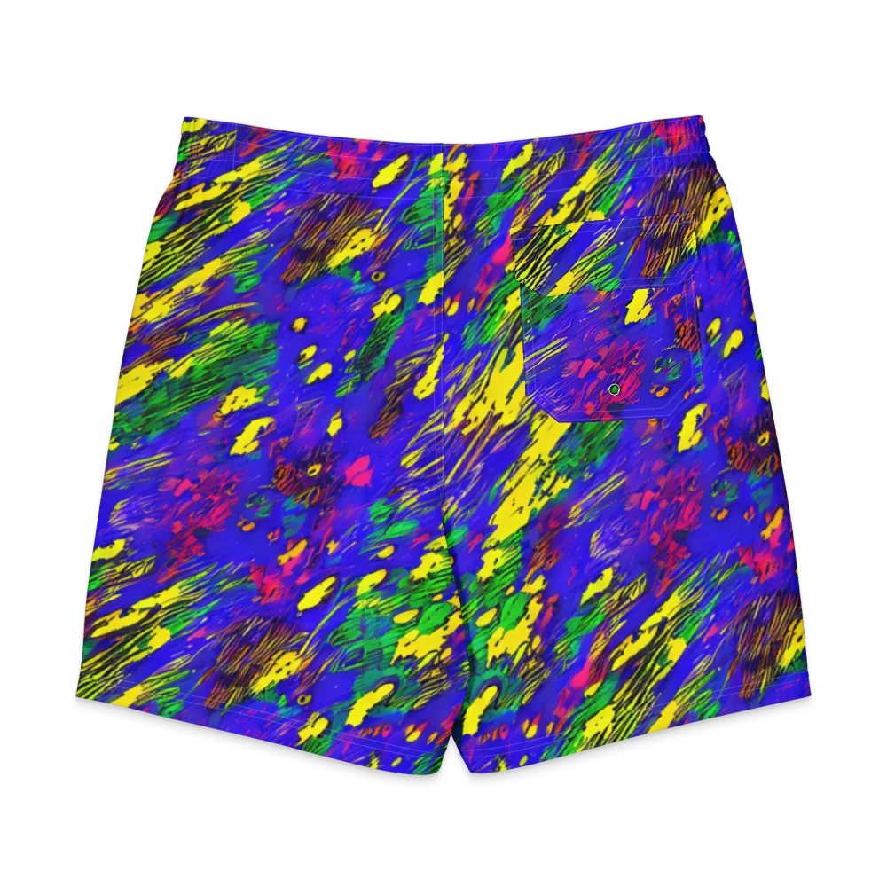 Painted Lightning on Men's Board Shorts — Back