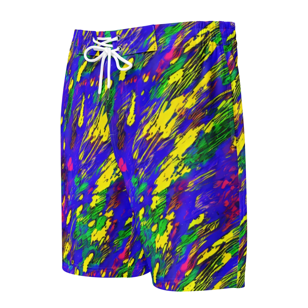 Painted Lightning on Men's Board Shorts — Front