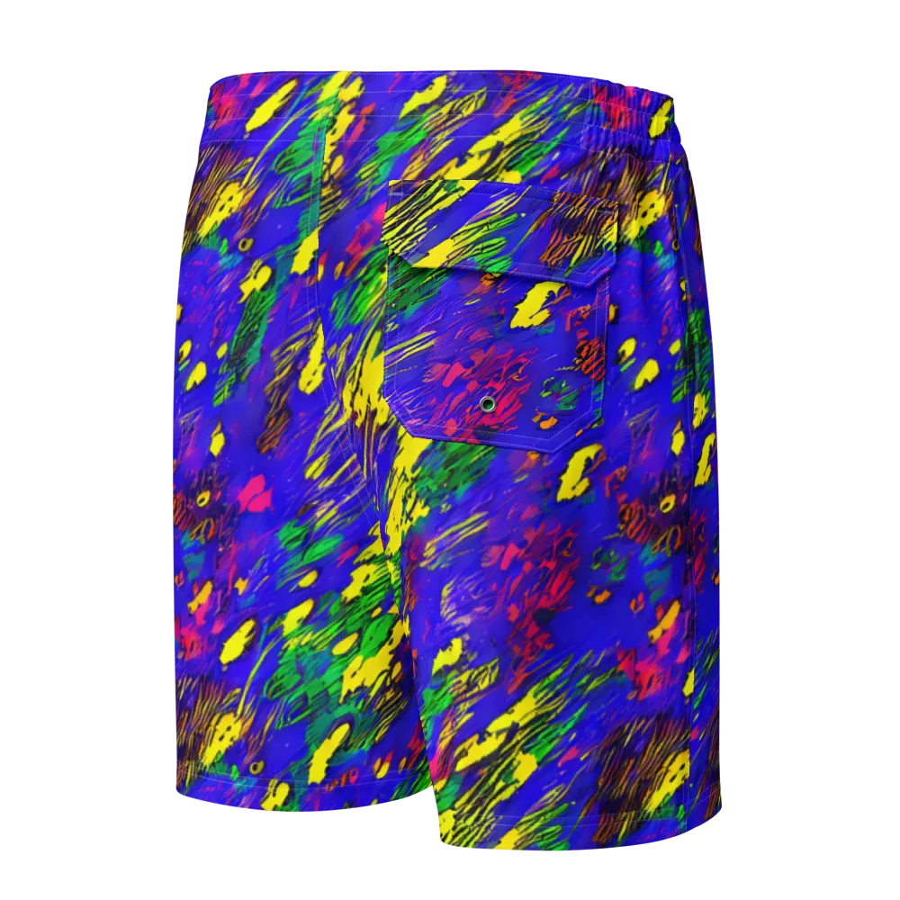 Painted Lightning on Men's Board Shorts — Back