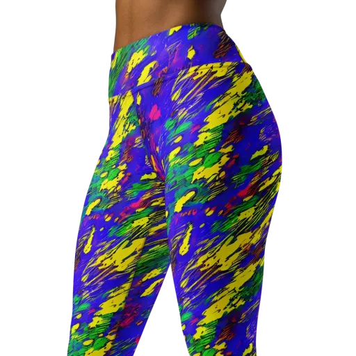 Painted Lightning on a Yoga Leggings