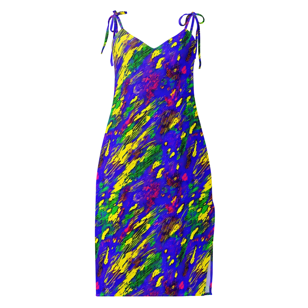 Painted Lightning on Slip Dress — Front