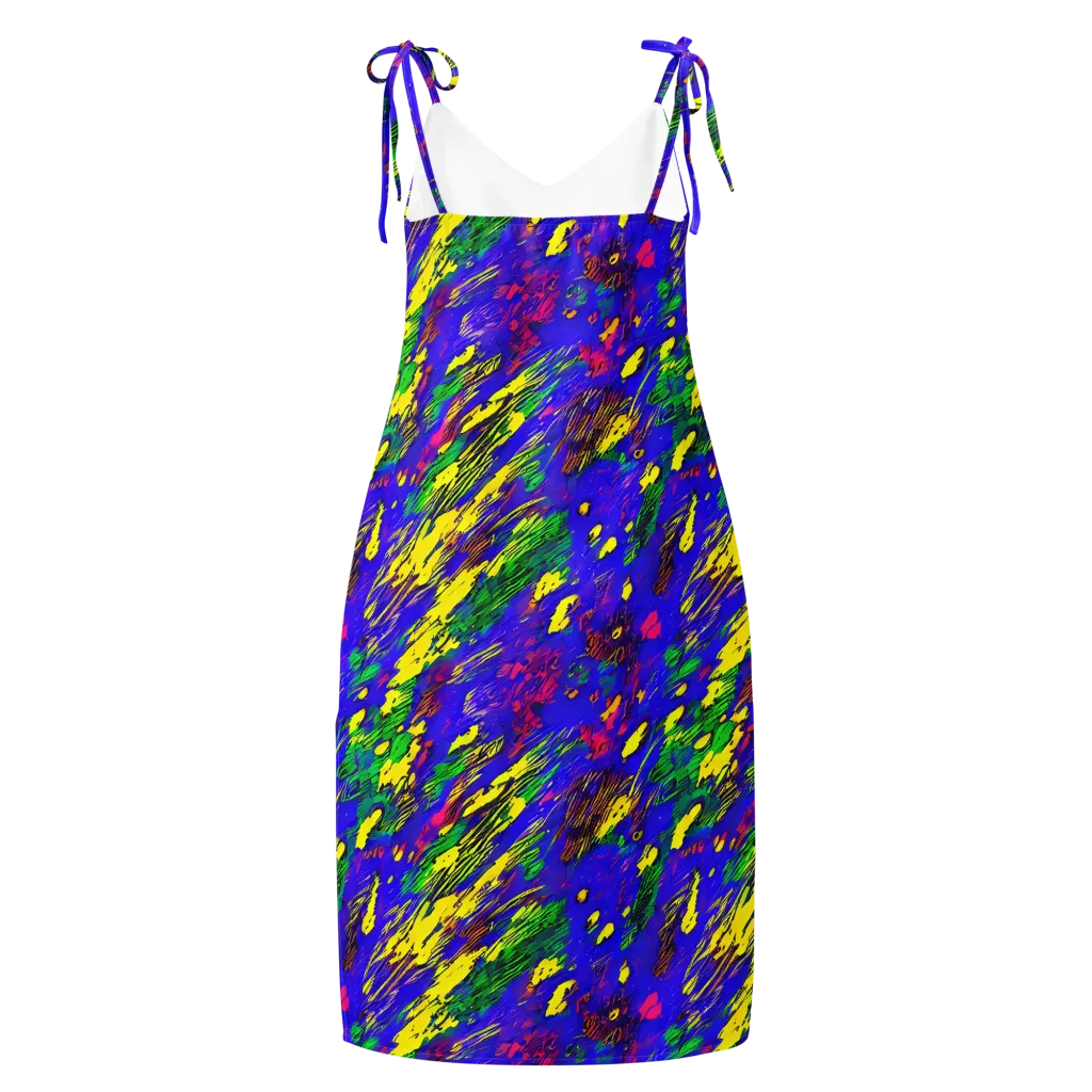 Painted Lightning on Slip Dress — Back