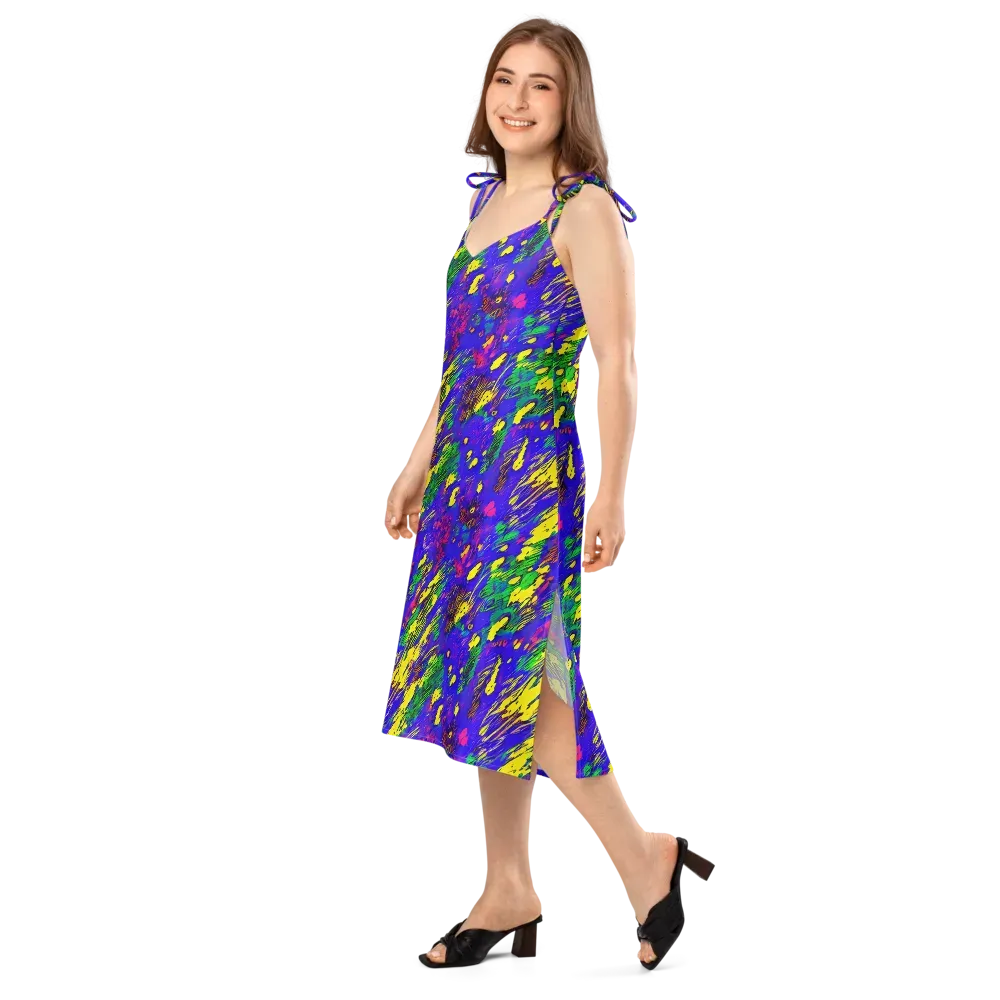 Painted Lightning on Slip Dress — Left Front