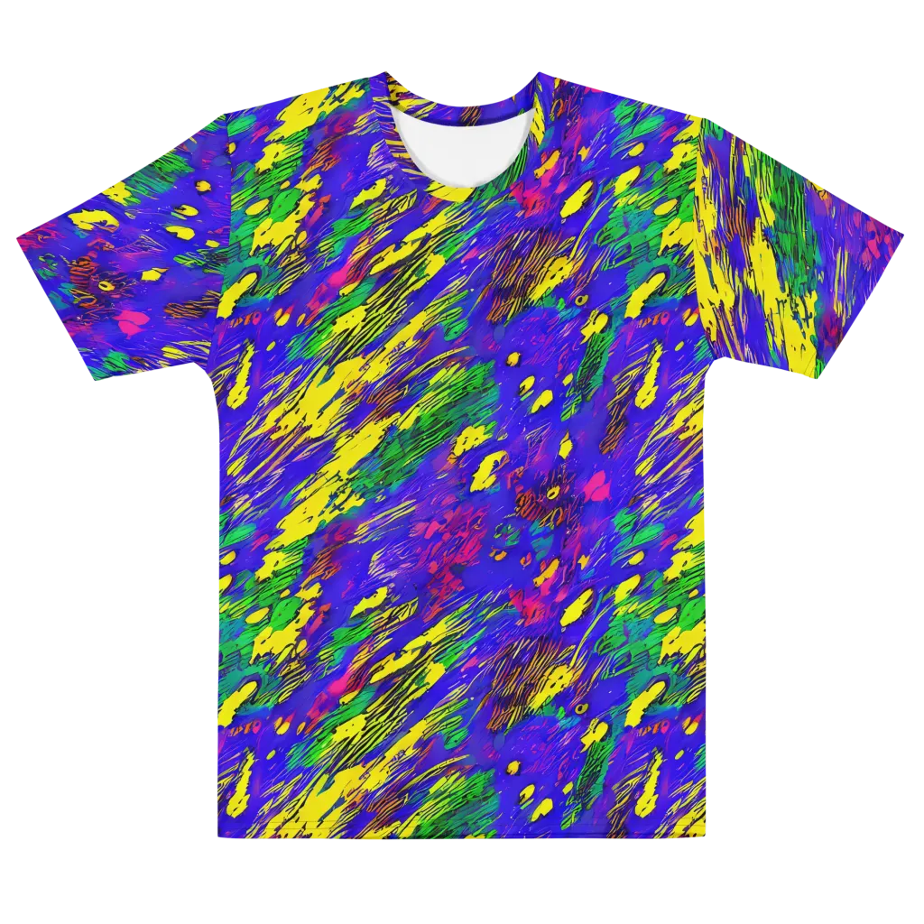 Painted Lightning on Men's Cotton Crew Neck T-Shirt — Front