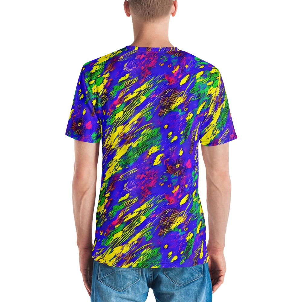 Painted Lightning on Men's Crew Neck T-Shirt — Back