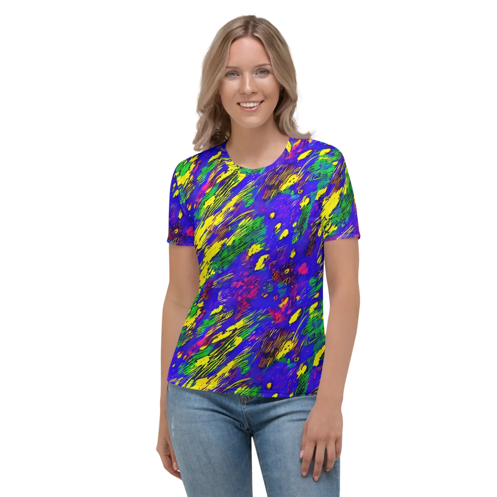 Painted Lightning on Women's Crew Neck T-Shirt — Front