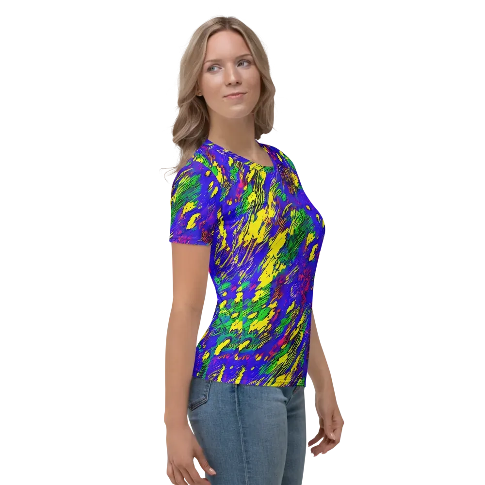Painted Lightning on Women's Crew Neck T-Shirt — Right