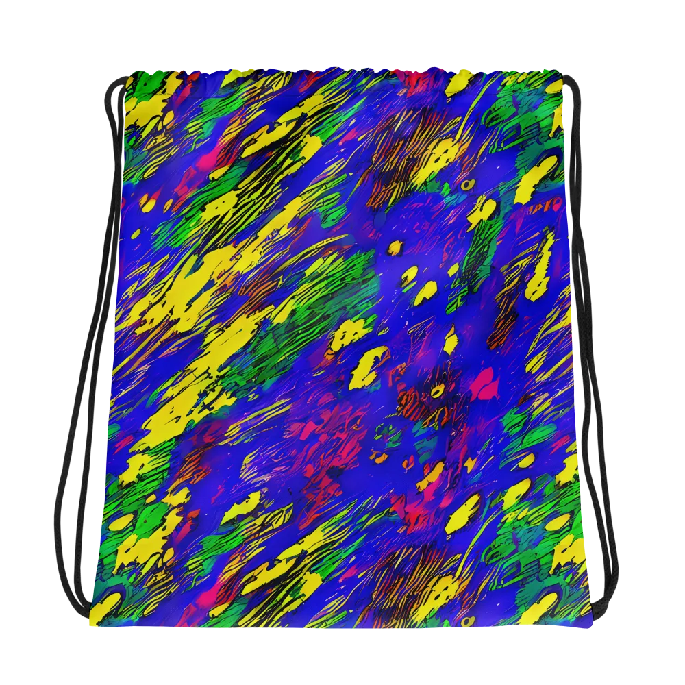 Painted Lightning on Drawstring Bag — Photo