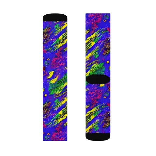 Painted Lightning on a Socks