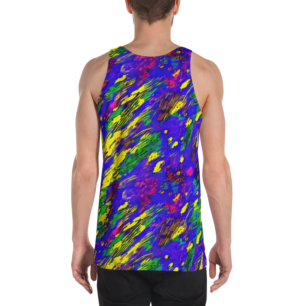 Painted Lightning on Men's Tank Top — Back
