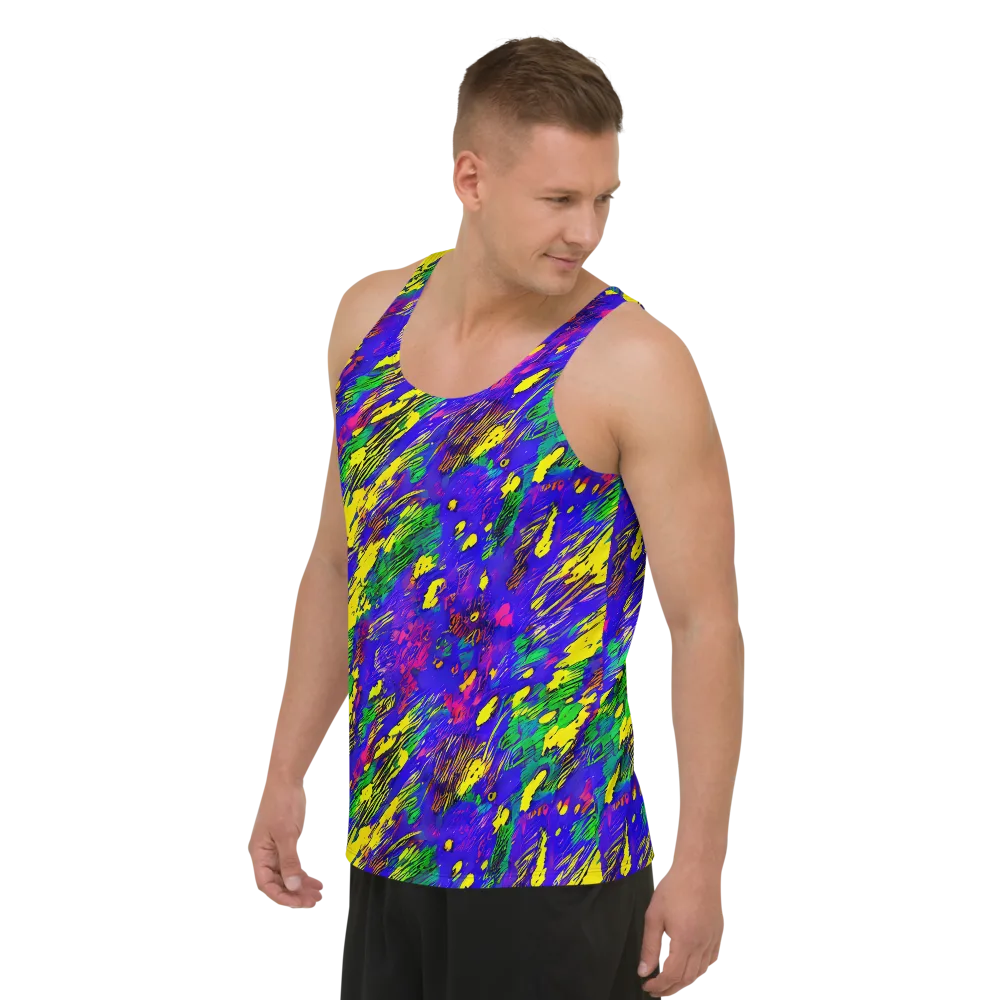 Painted Lightning on Men's Tank Top — Left Front
