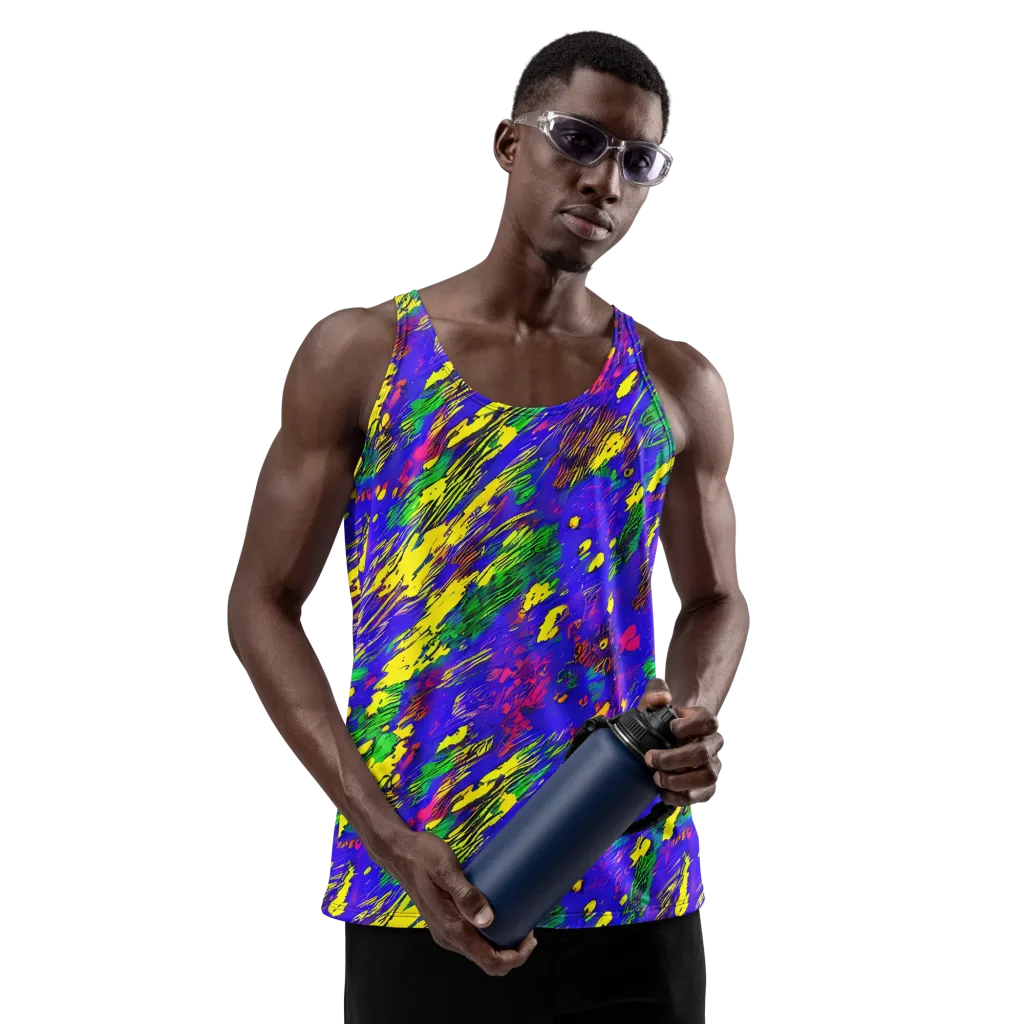 Painted Lightning on Men's Tank Top — Front