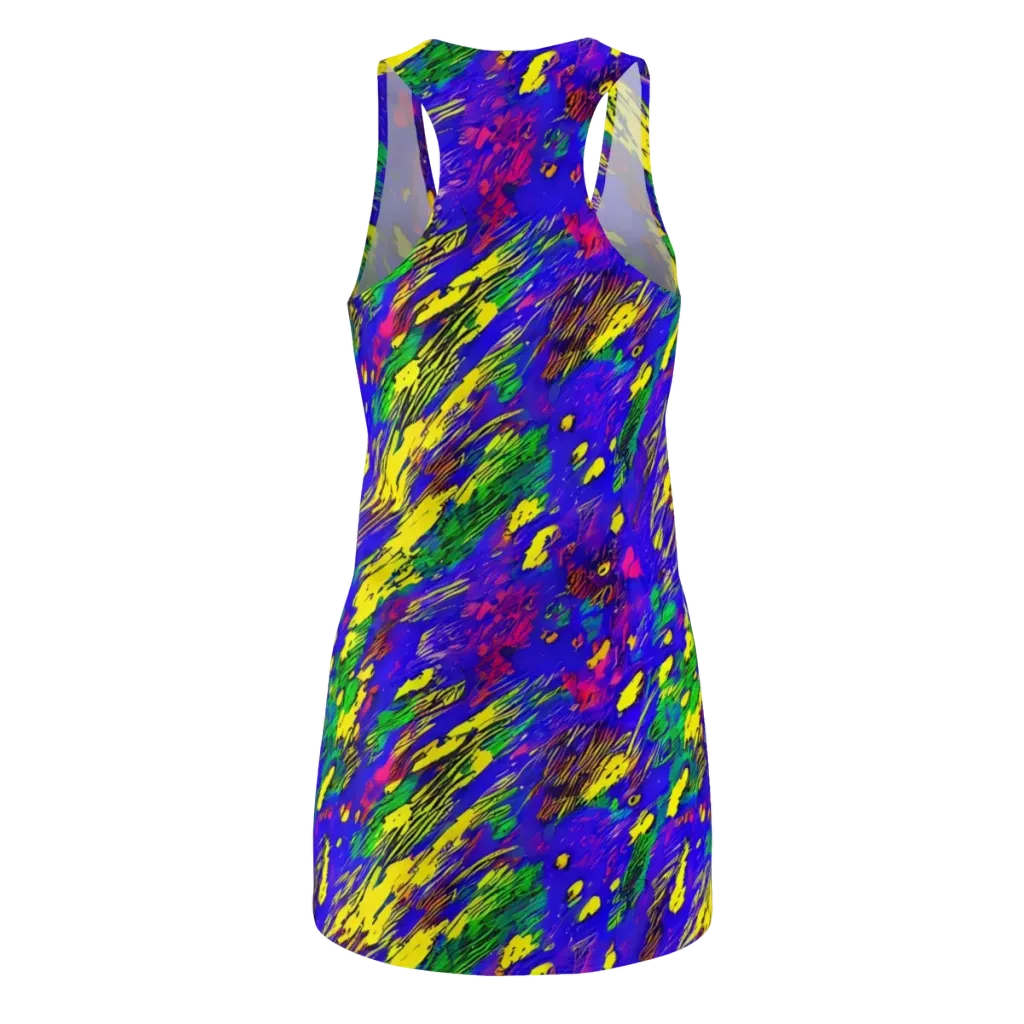 Painted Lightning on Racerback Dress — Back