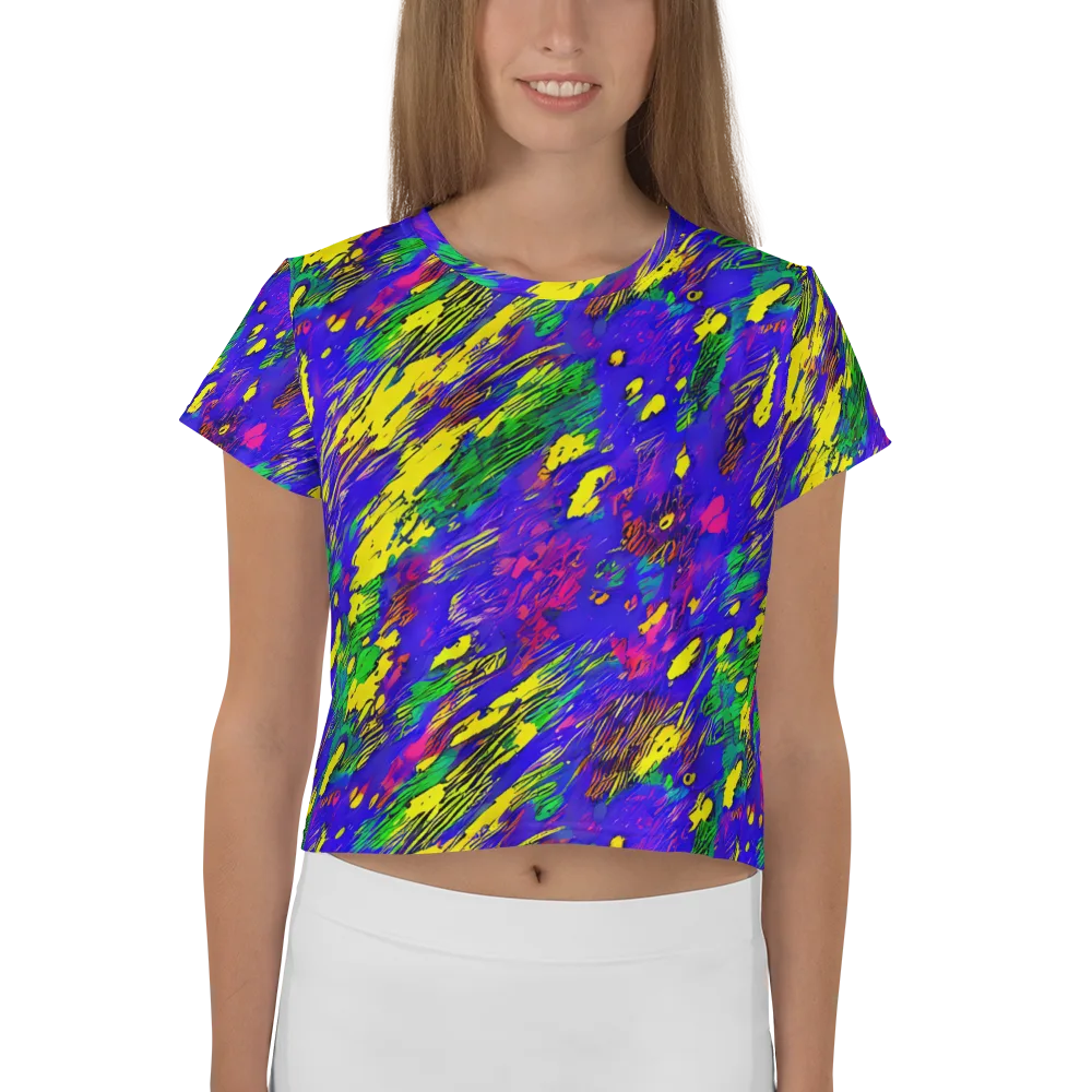 Painted Lightning on Crop Tee — Front