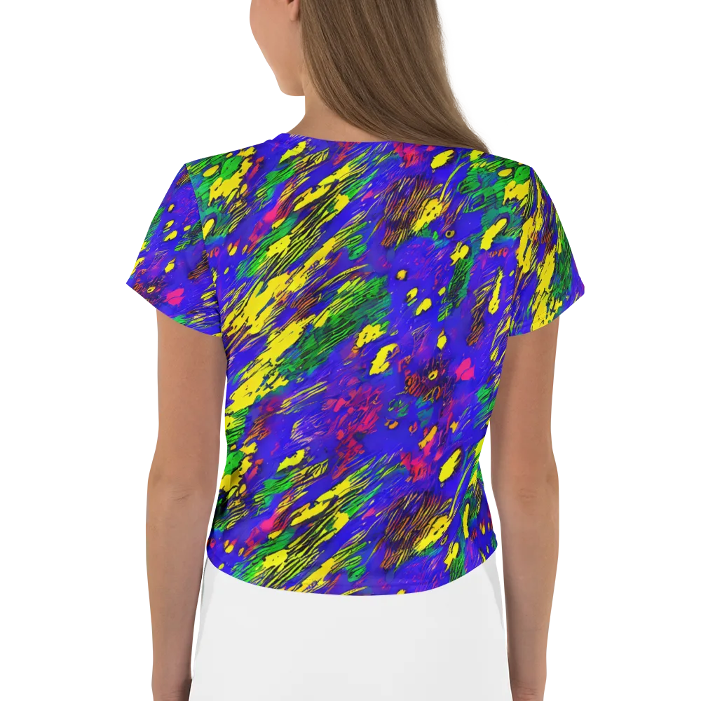 Painted Lightning on Crop Tee — Back
