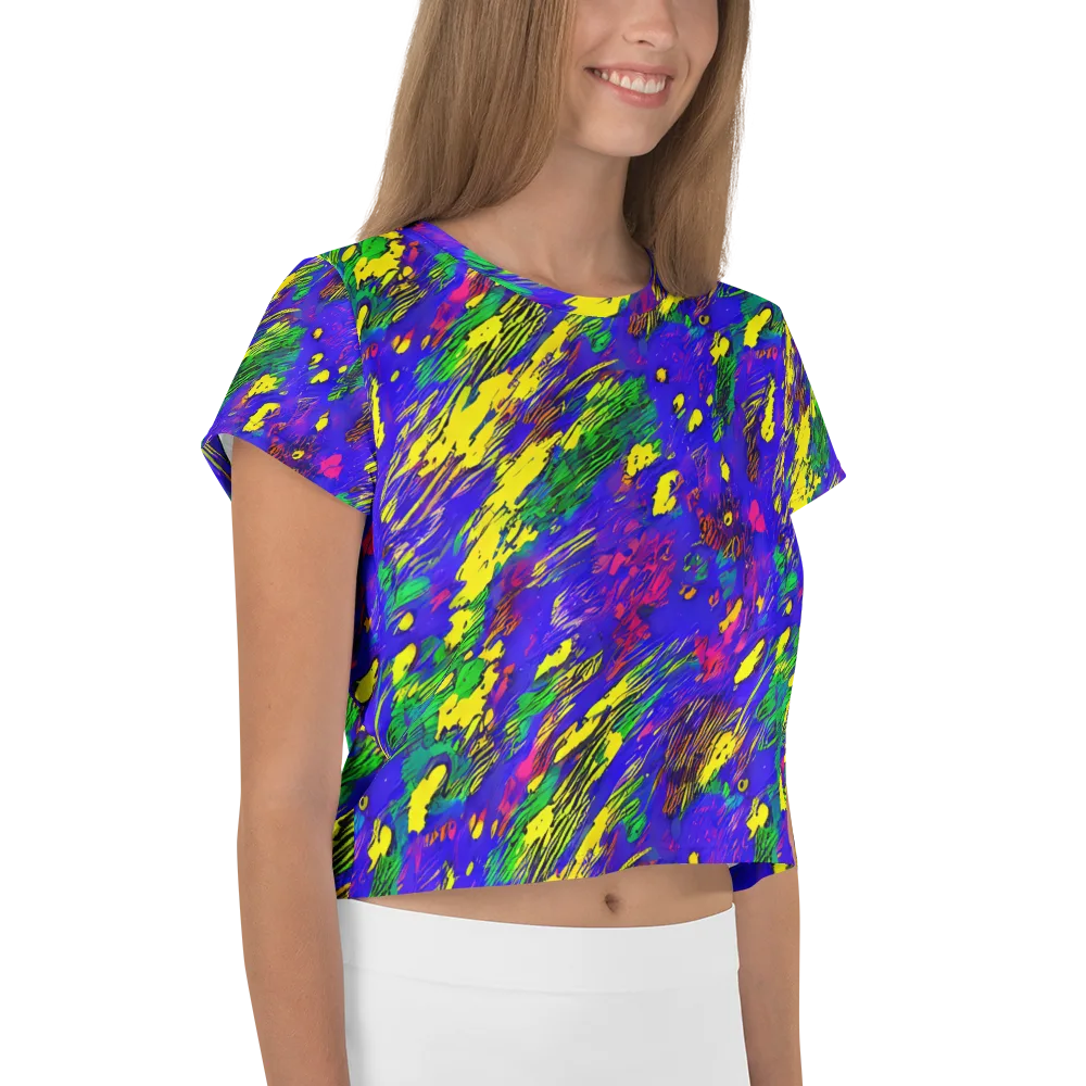 Painted Lightning on Crop Tee — Right