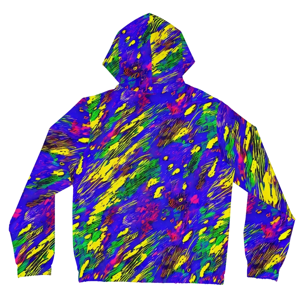 Painted Lightning on Women's Full-Zip Hoodie — Back