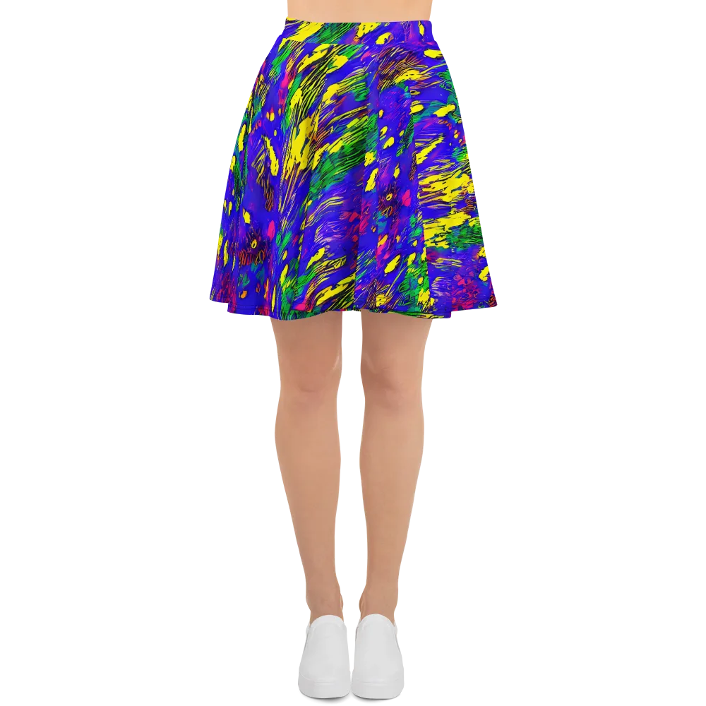 Painted Lightning on Skater Skirt — Front