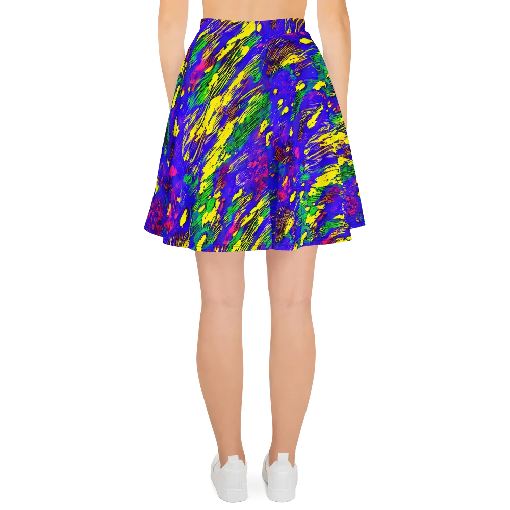 Painted Lightning on Skater Skirt — Back