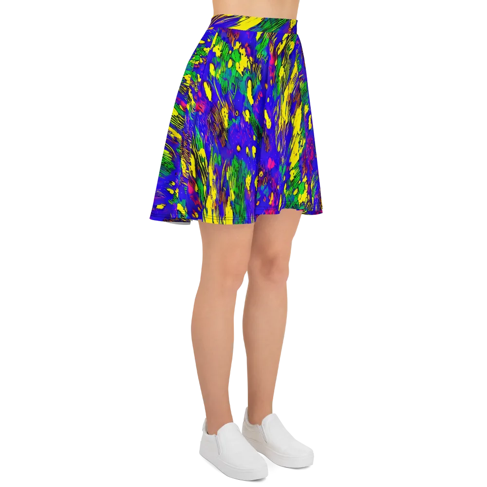 Painted Lightning on Skater Skirt — Right