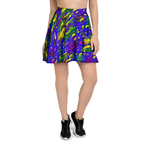 Painted Lightning on a Skater Skirt