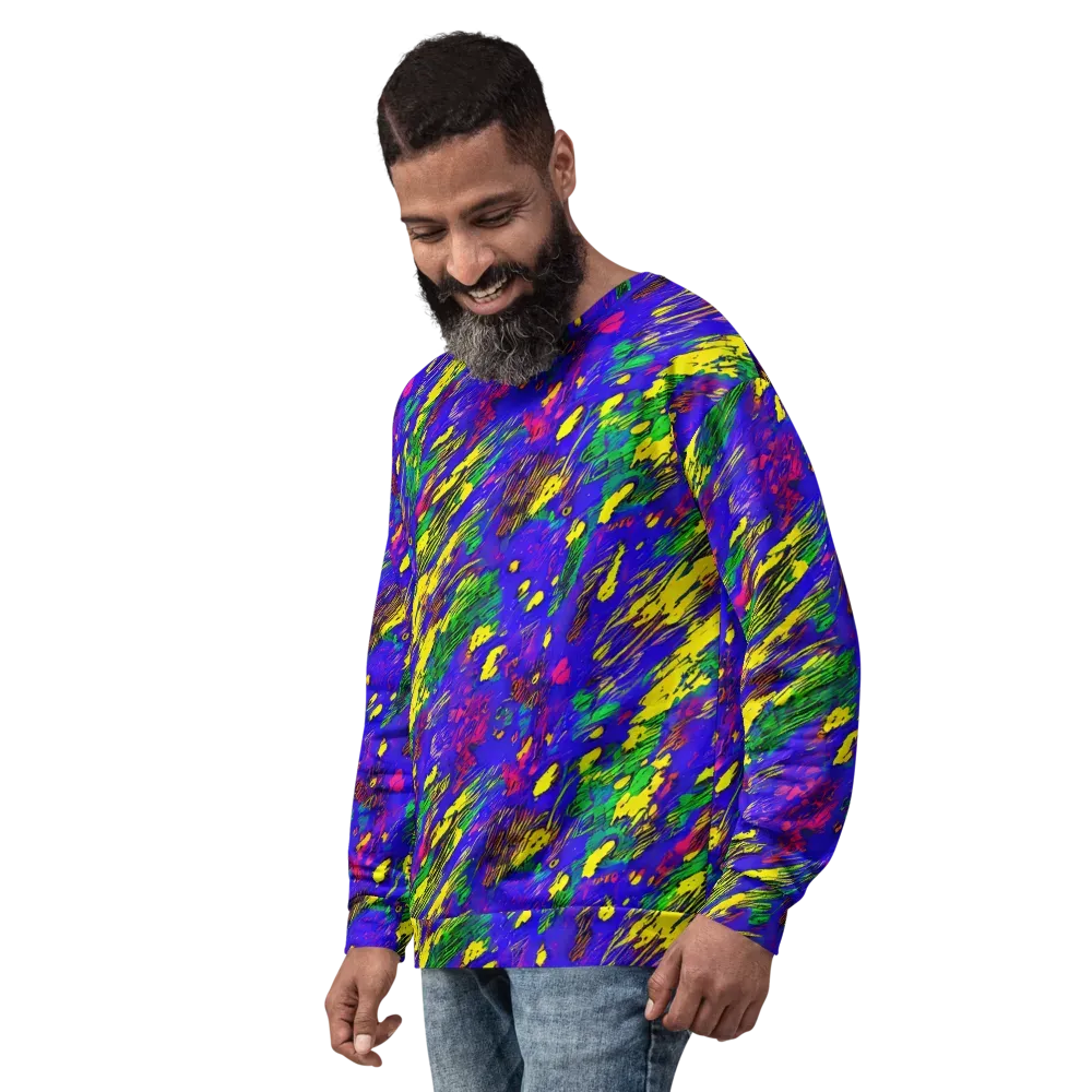 Painted Lightning on Sweatshirt — Left Front