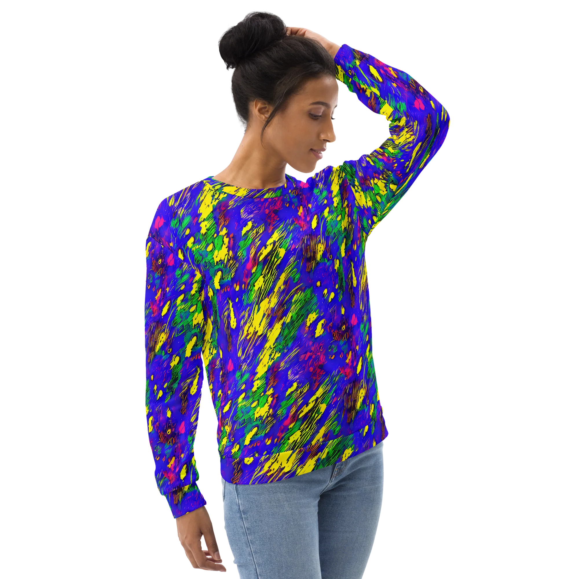 Painted Lightning on Sweatshirt — Right Front