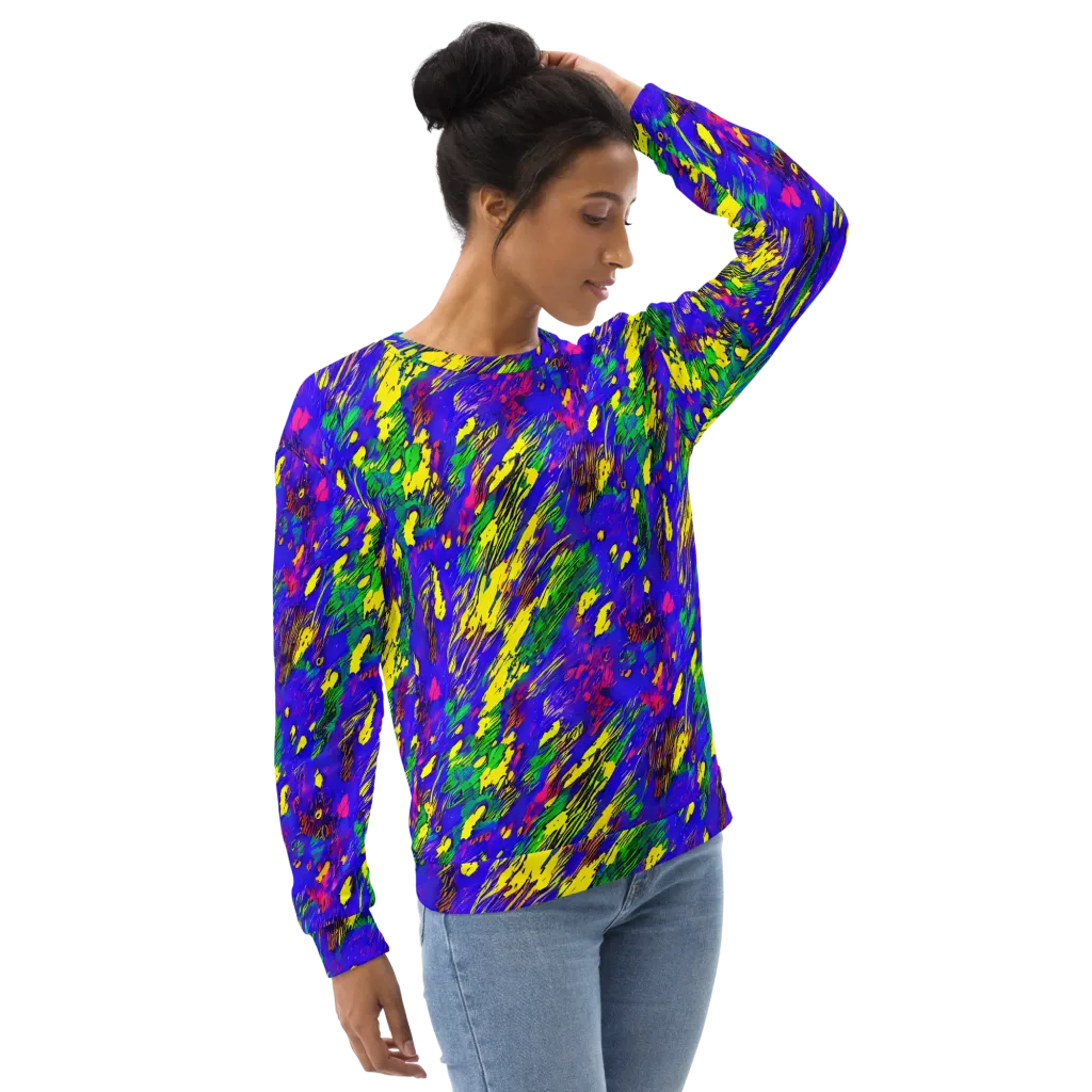 Painted Lightning on Sweatshirt — Right Front