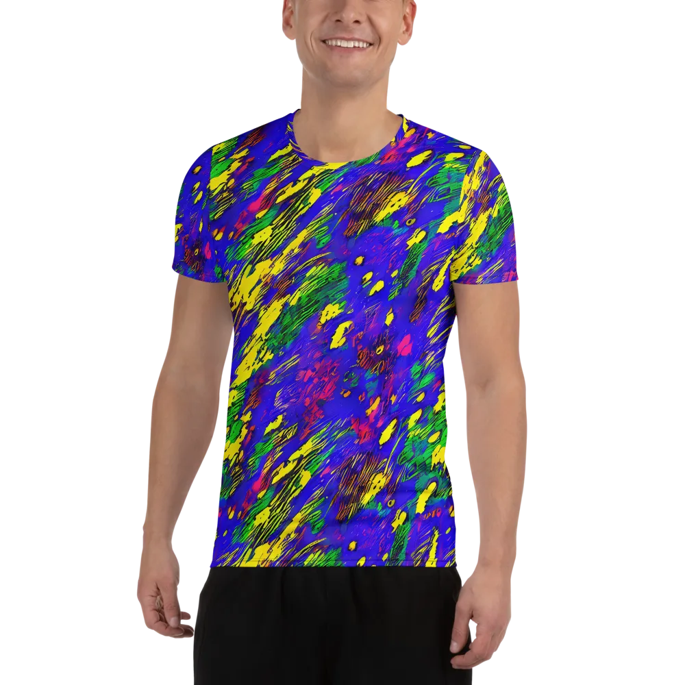 Painted Lightning on Men's Athletic T-Shirt — Front