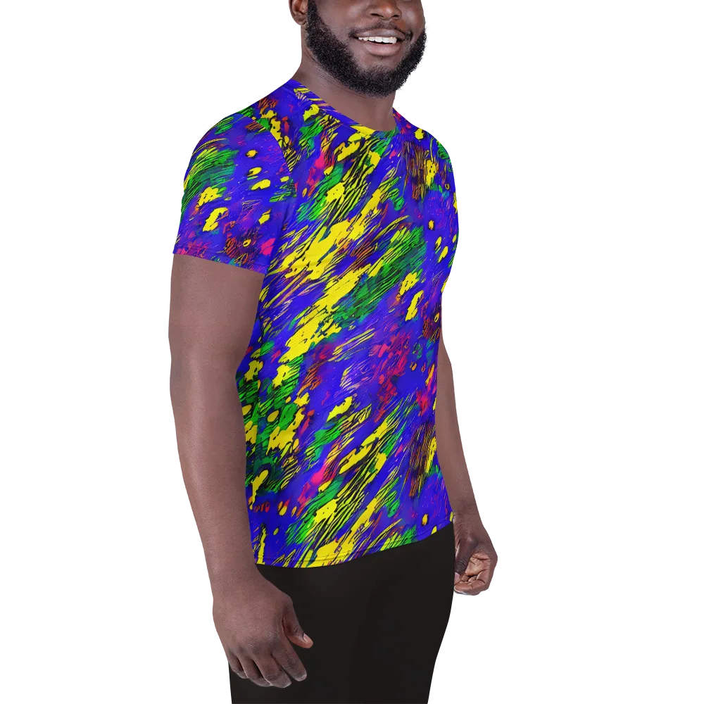 Painted Lightning on Men's Athletic T-Shirt — Right