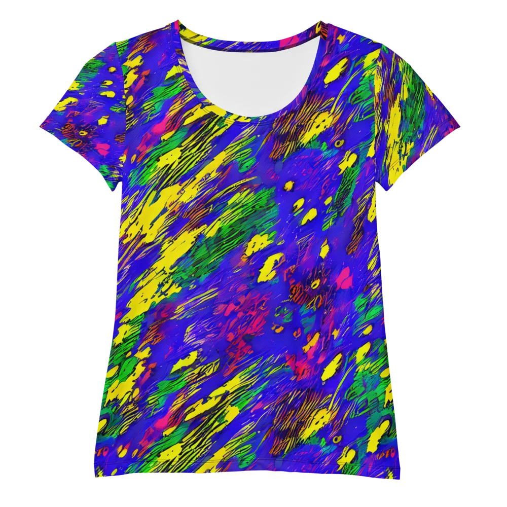 Painted Lightning on Women's Athletic T-Shirt — Front