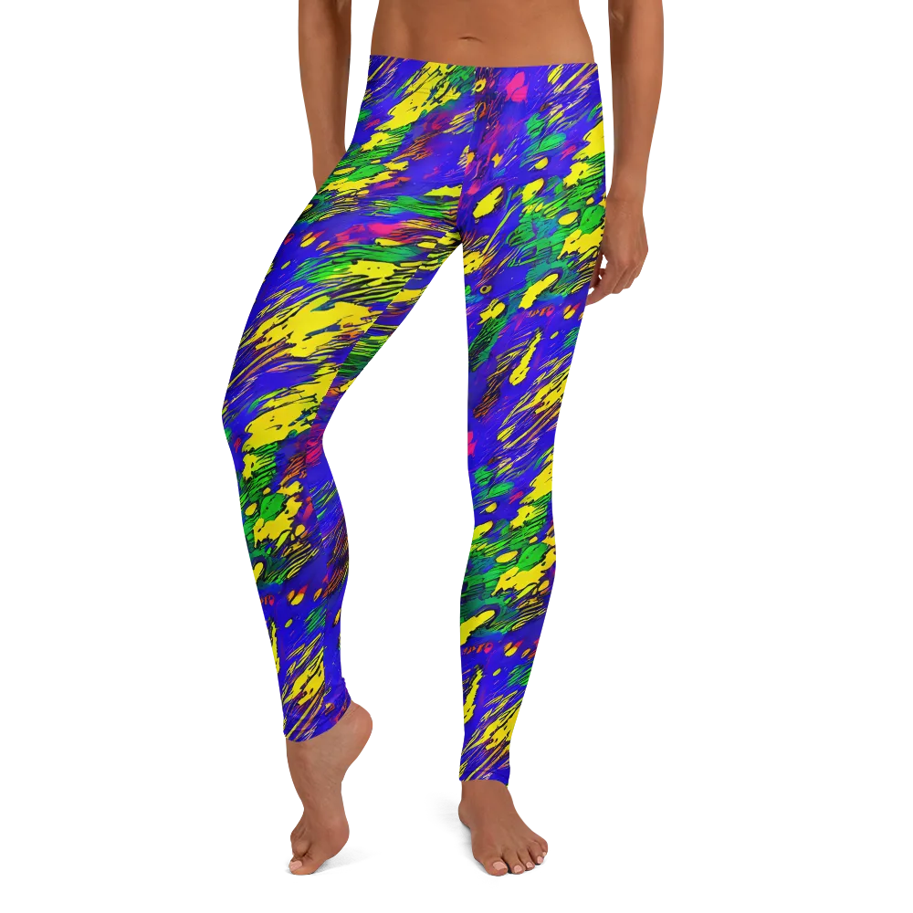 Painted Lightning on Leggings — Front