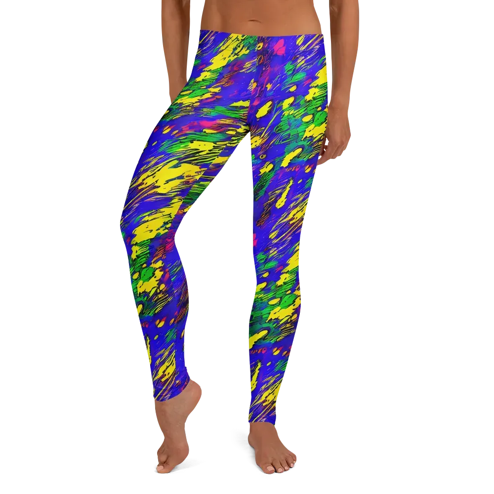 Painted Lightning on Leggings — Front