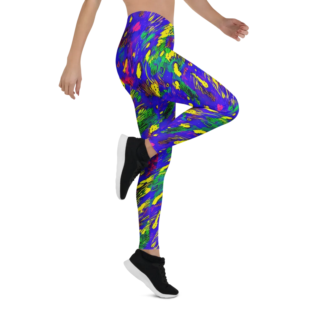 Painted Lightning on Leggings — Right