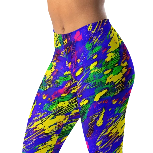 Painted Lightning on a Leggings