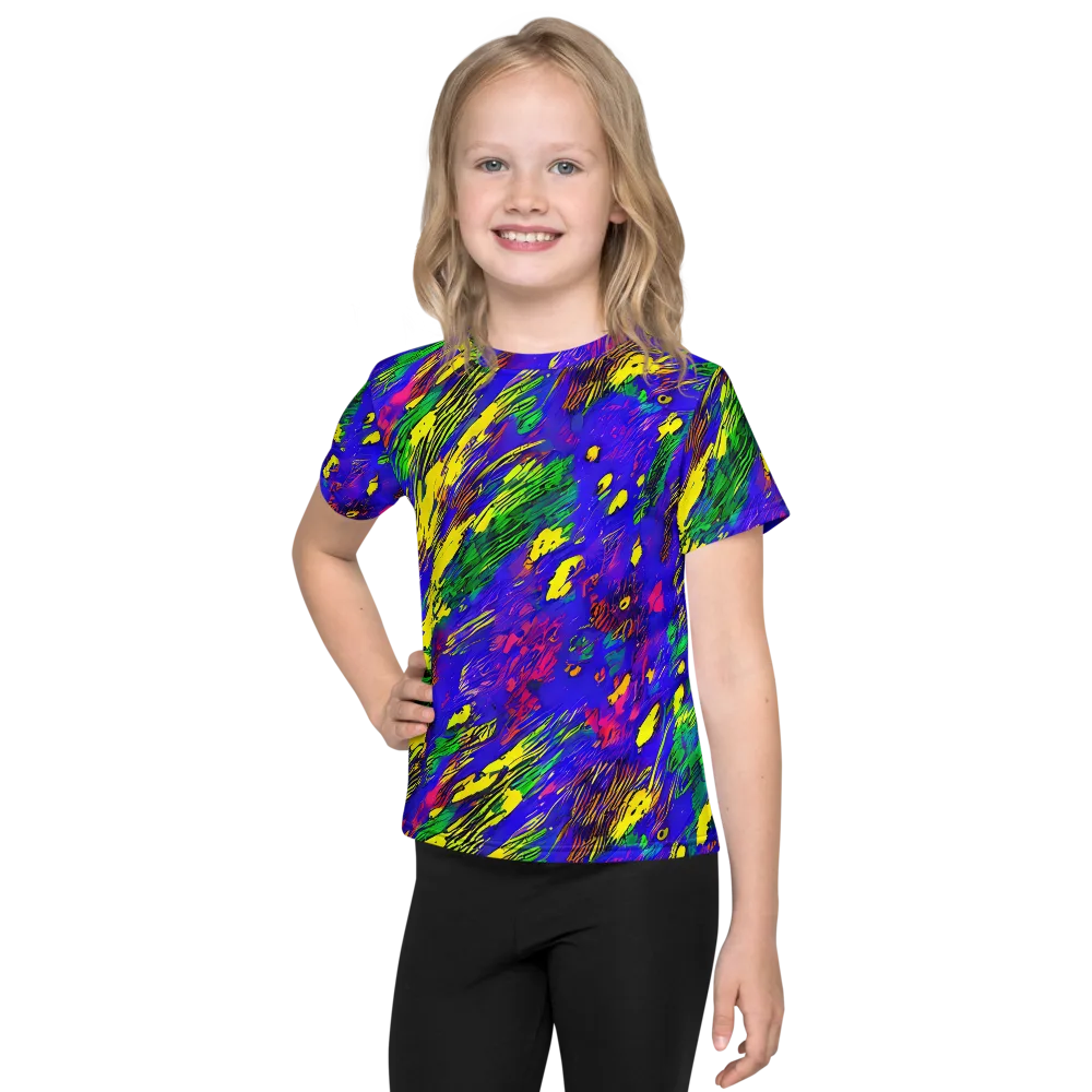 Painted Lightning on Kids Crew Neck T-Shirt — Front