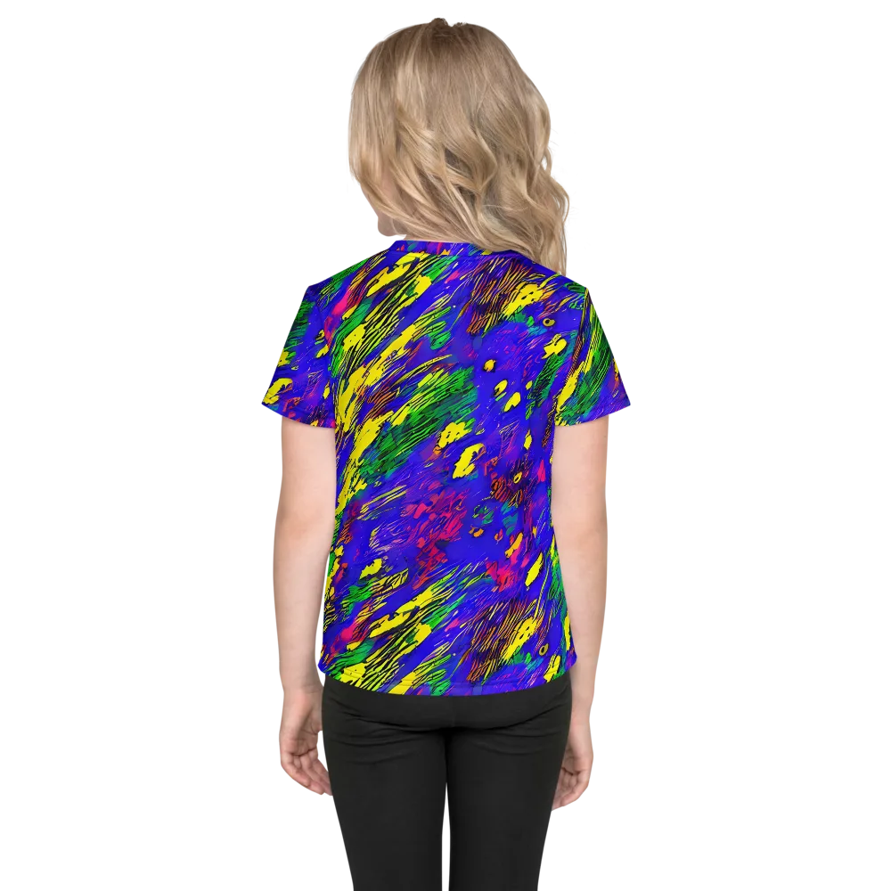 Painted Lightning on Kids Crew Neck T-Shirt — Back