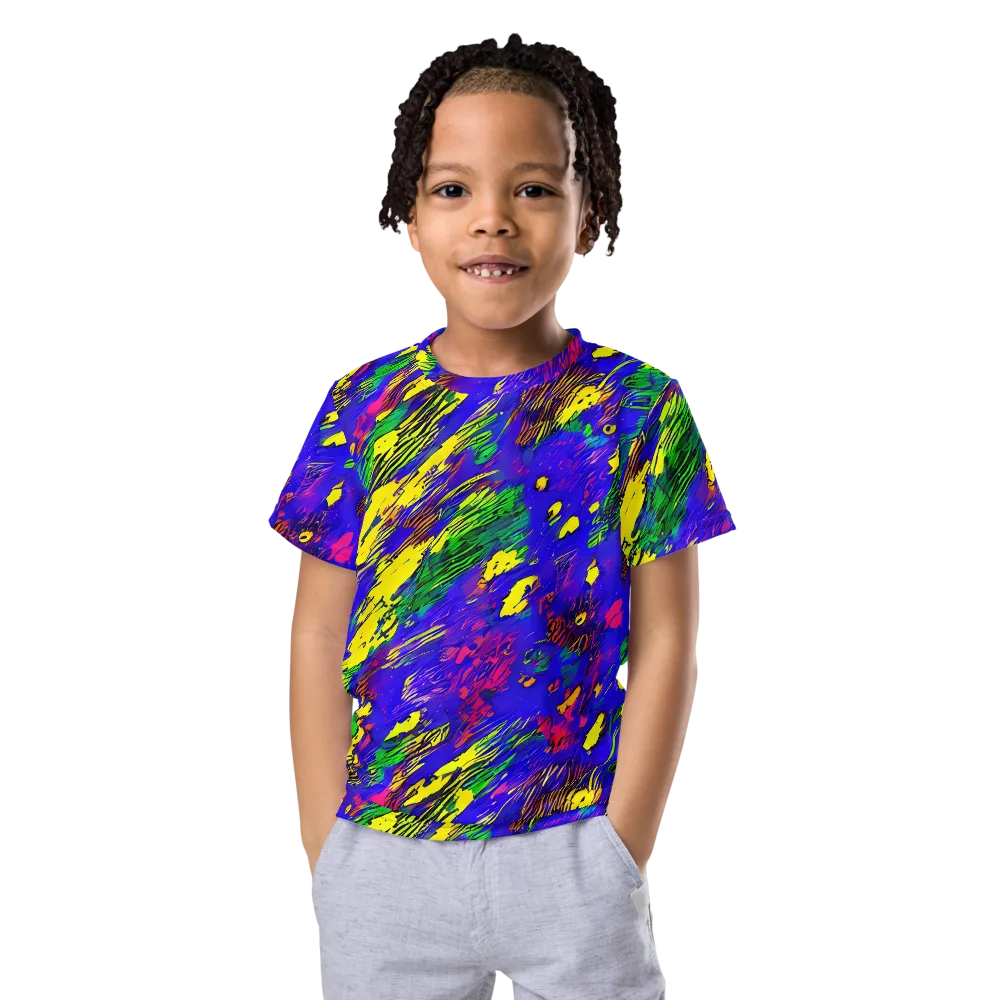 Painted Lightning on Kids Crew Neck T-Shirt — Front