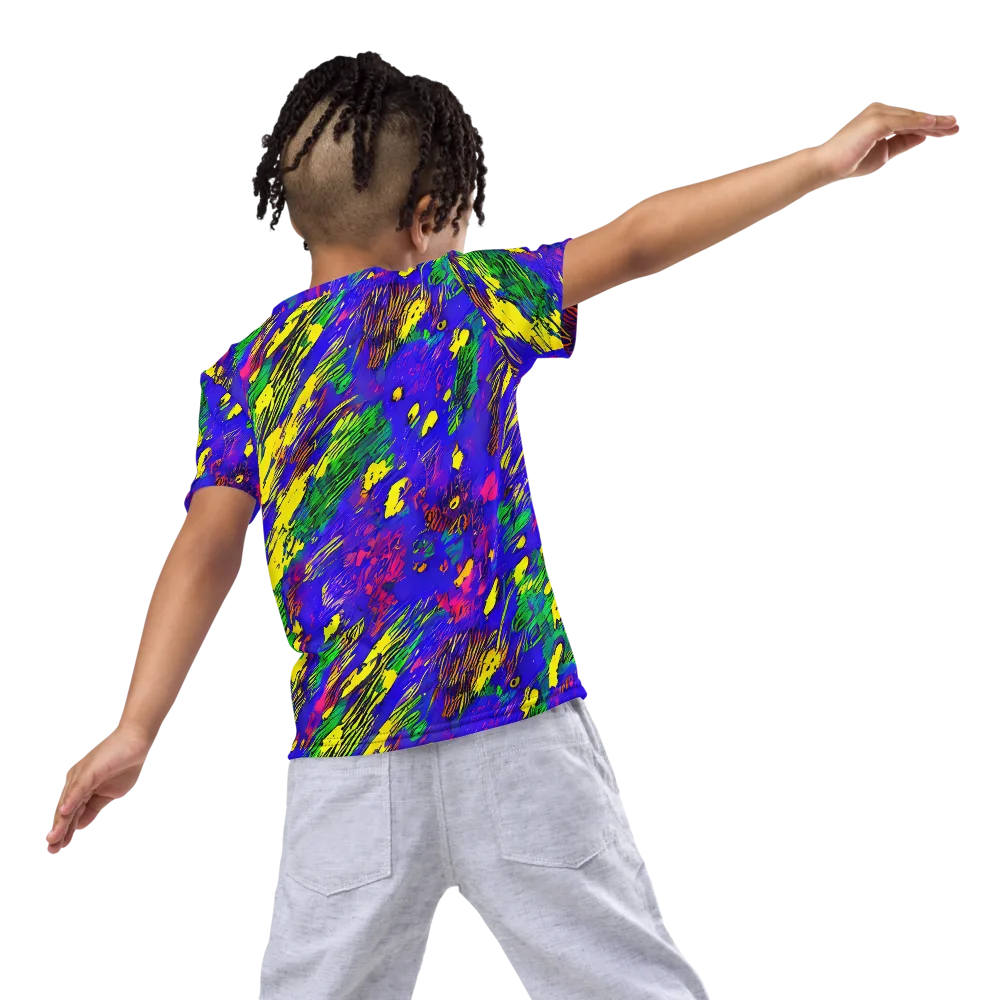 Painted Lightning on Kids Crew Neck T-Shirt — Back