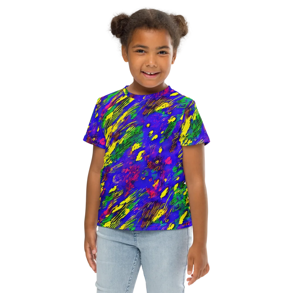 Painted Lightning on Kids Crew Neck T-Shirt — Front