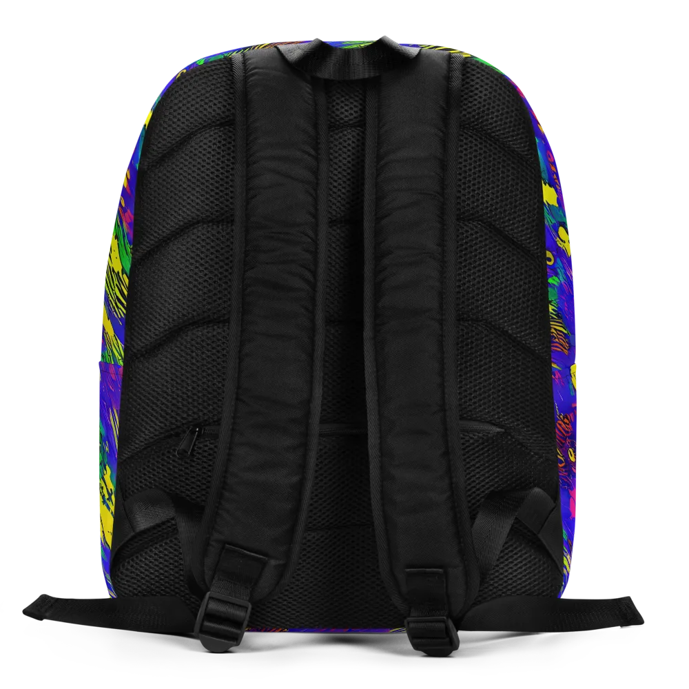 Painted Lightning on Minimalist Backpack — Back