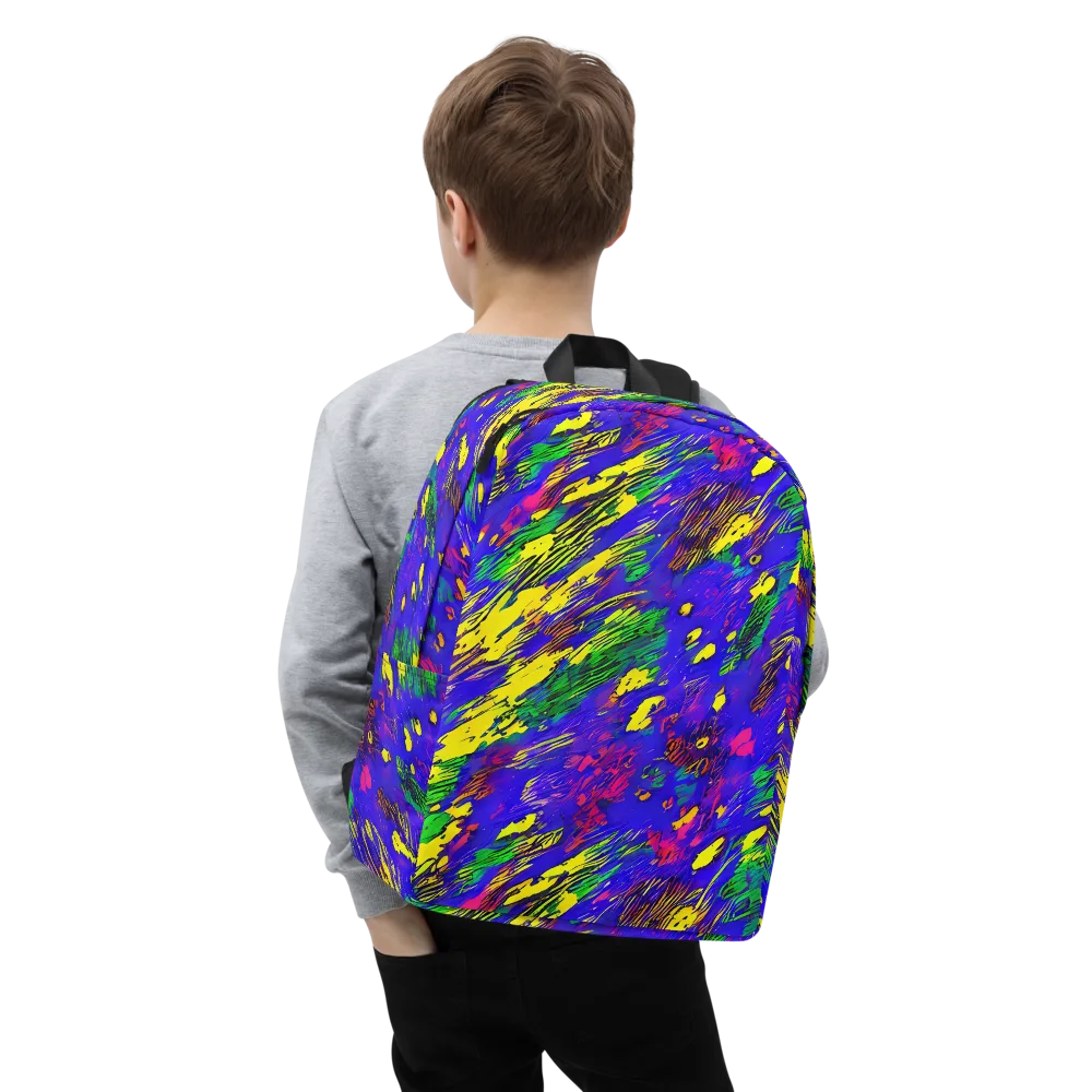 Painted Lightning on Minimalist Backpack — Zoomed-in